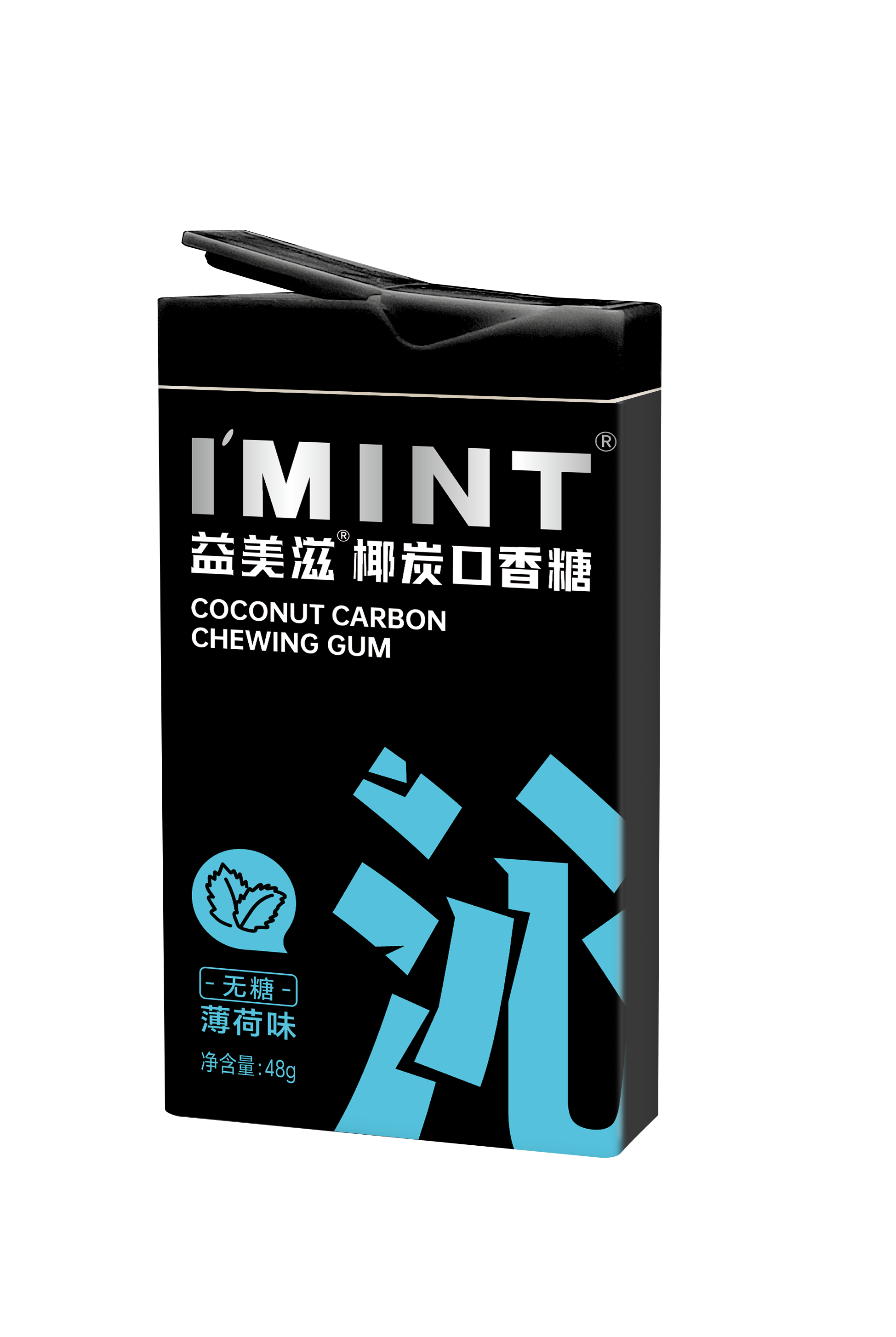 益美滋椰炭口香糖(薄荷味) 48g